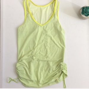 Lululemon | tank top run tie and fly yellow